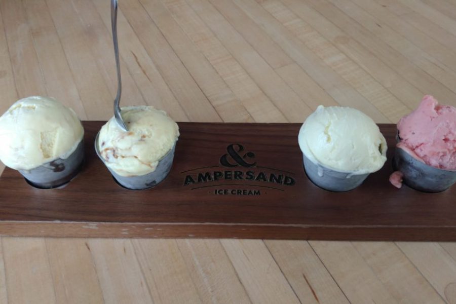Ampersand – Ice Cream Flight (Whiskey Caramel, Grizzly Jack, Vanilla Lavender, Strawberry Orange)