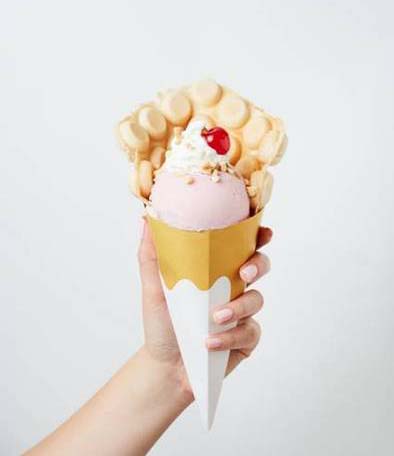 Halo Top - Puffle Ice Cream cone